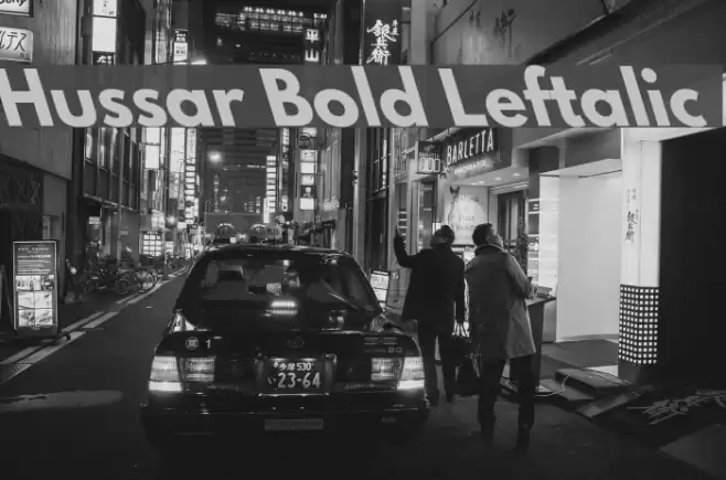 Hussar Bold Leftalic  examples