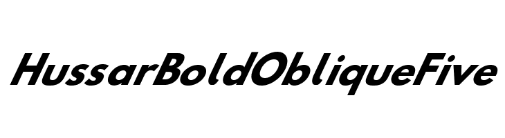 Hussar Bold Oblique Five  Free Fonts Download