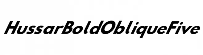 Hussar Bold Oblique Five  フリーフォントのダウンロード