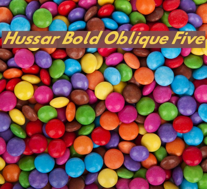 Hussar Bold Oblique Five Example 1