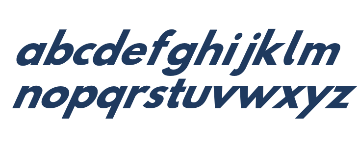 Hussar Bold Oblique Five Lowercase