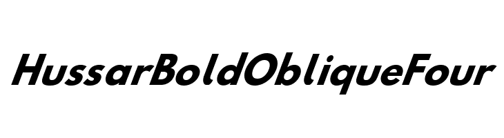 Hussar Bold Oblique Four  Frei Schriftart Herunterladen