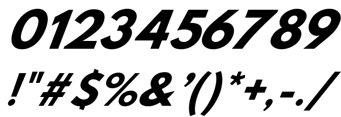 Hussar Bold Oblique Four Font OTHER CHARS