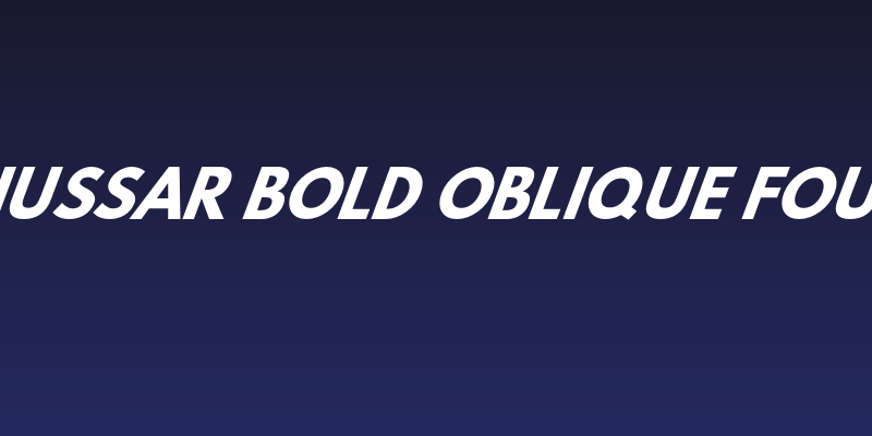 Hussar Bold Oblique Four Social Header