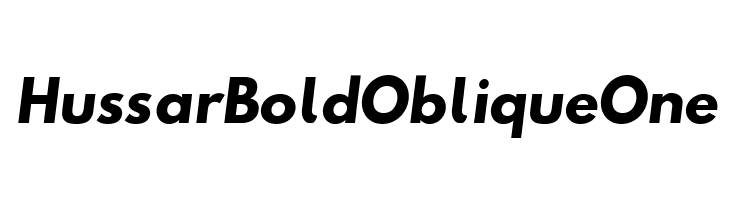 Hussar Bold Oblique One Font