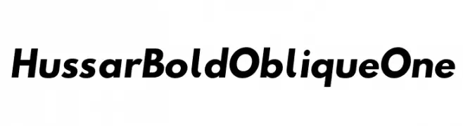 Hussar Bold Oblique One  フリーフォントのダウンロード