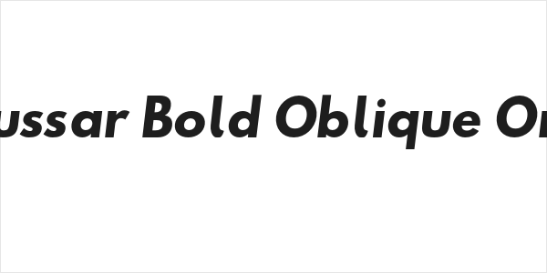 Hussar Bold Oblique One Logo
