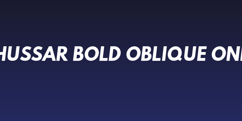 Hussar Bold Oblique One Social Header