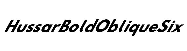 Hussar Bold Oblique Six Font