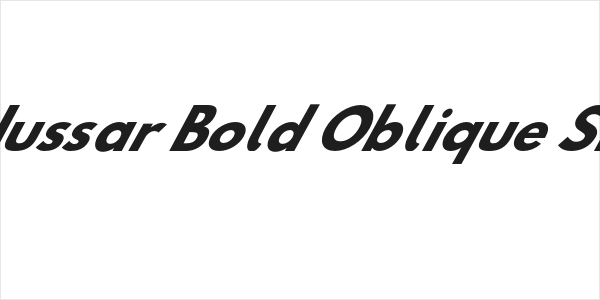 Hussar Bold Oblique Six Logo