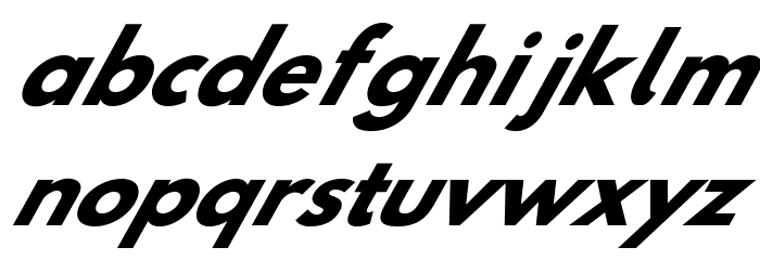 Hussar Bold Oblique Six Font LOWERCASE