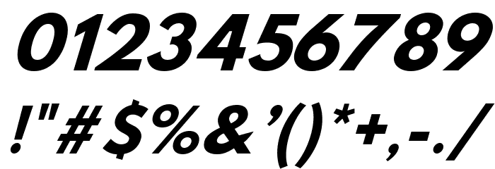 Hussar Bold Oblique Three Font OTHER CHARS