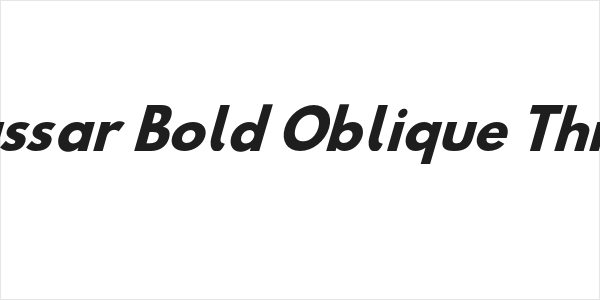 Hussar Bold Oblique Three Logo