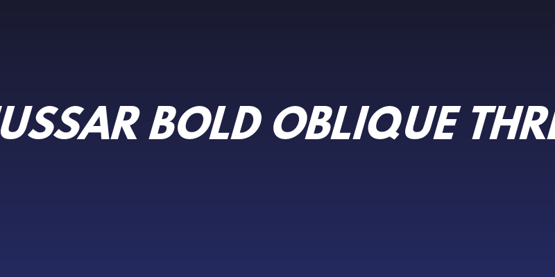 Hussar Bold Oblique Three Social Header