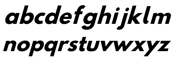 Hussar Bold Oblique Three Font LOWERCASE