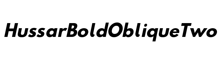Hussar Bold Oblique Two Font