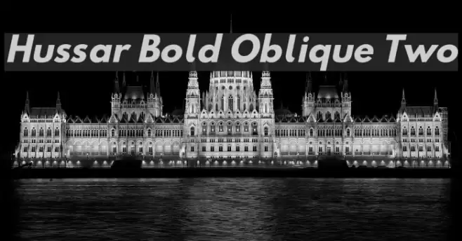 Hussar Bold Oblique Two Font examples