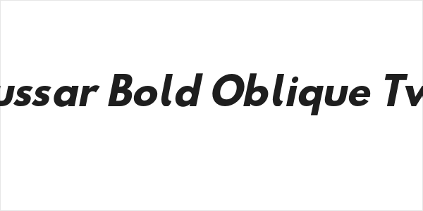 Hussar Bold Oblique Two Logo