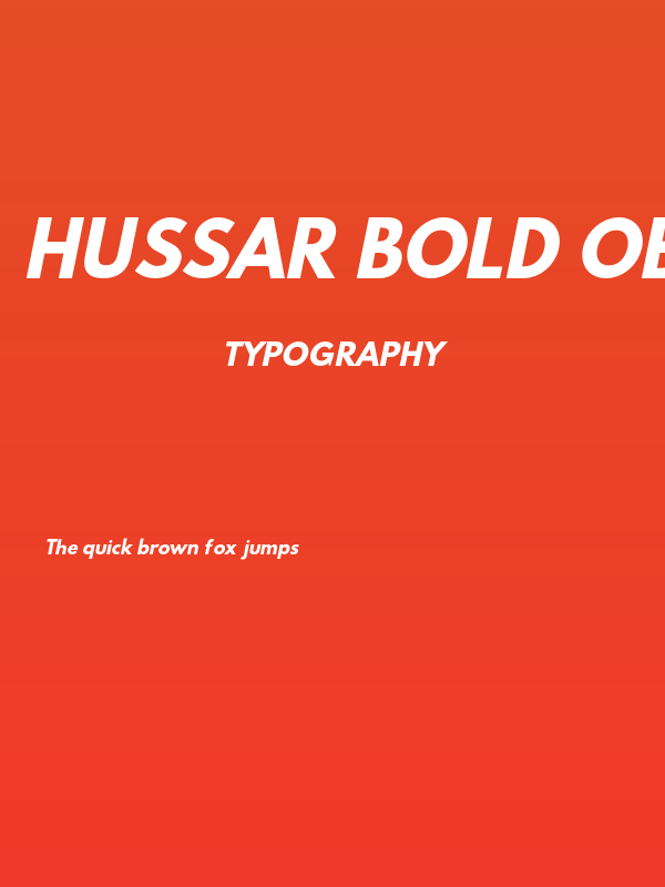 Hussar Bold Oblique Two Poster