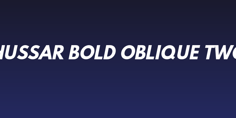 Hussar Bold Oblique Two Social Header