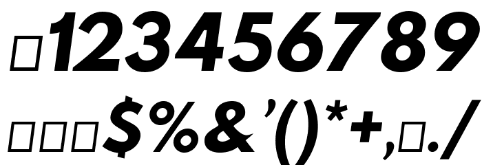 Hussar Bold Oblique Font OTHER CHARS