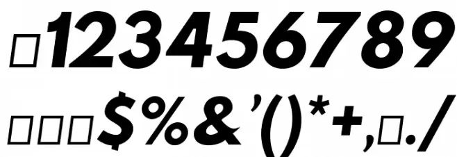 Hussar Bold Oblique Font OTHER CHARS