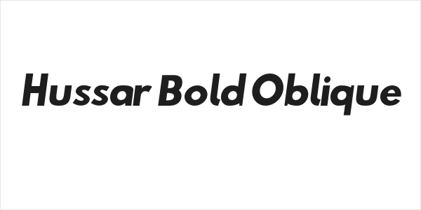 Hussar Bold Oblique Logo