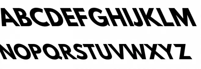 Hussar Bold Opposite Oblique Five 字体 大写