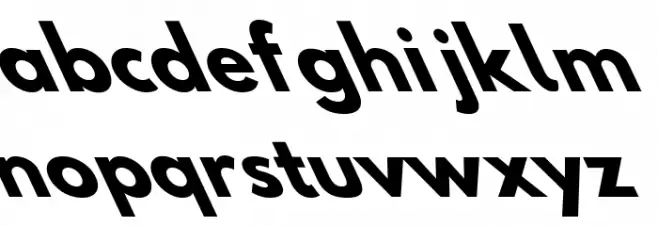 Hussar Bold Opposite Oblique Five फ़ॉन्ट लोअरकेस