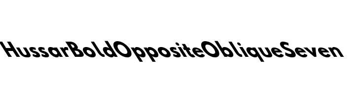 Hussar Bold Opposite Oblique Seven  免费字体下载