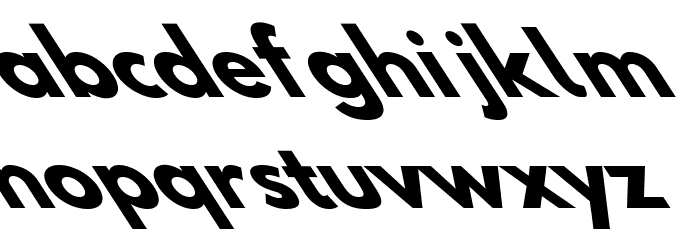 Hussar Bold Opposite Oblique Seven Font LOWERCASE