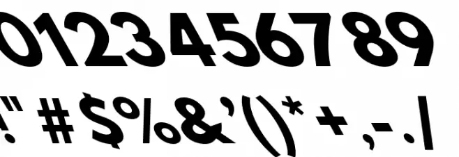 Hussar Bold Opposite Oblique Six Font OTHER CHARS