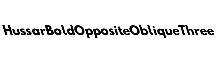 Hussar Bold Opposite Oblique Three  لخطوط تنزيل