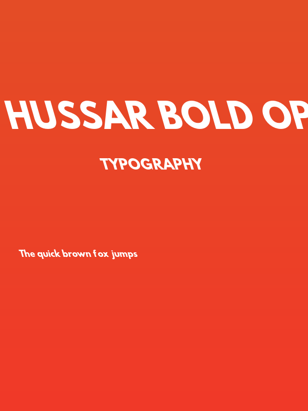 Hussar Bold Opposite Oblique Three Poster