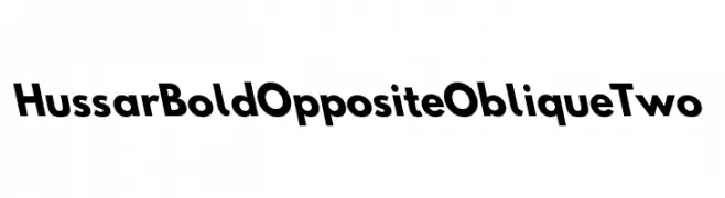 Hussar Bold Opposite Oblique Two  免费字体下载