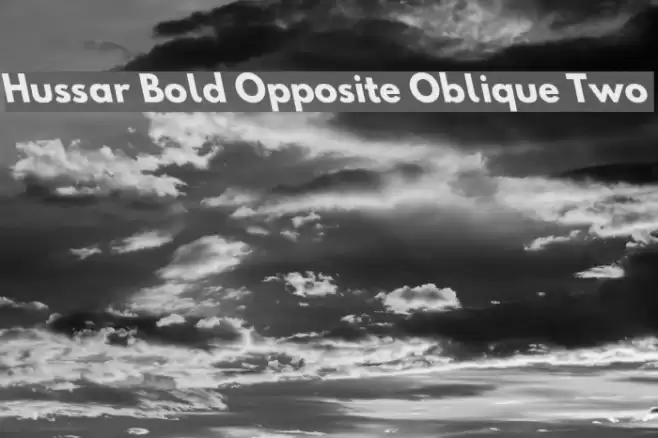 Hussar Bold Opposite Oblique Two  examples