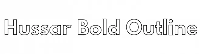 Hussar Bold Outline  免费字体下载