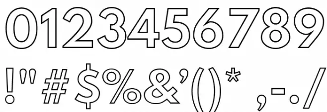 Hussar Bold Outline Polices AUTRES CHARS