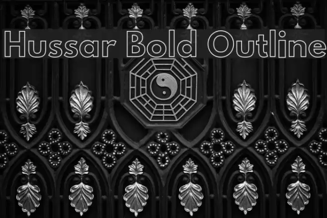 Hussar Bold Outline Polices examples