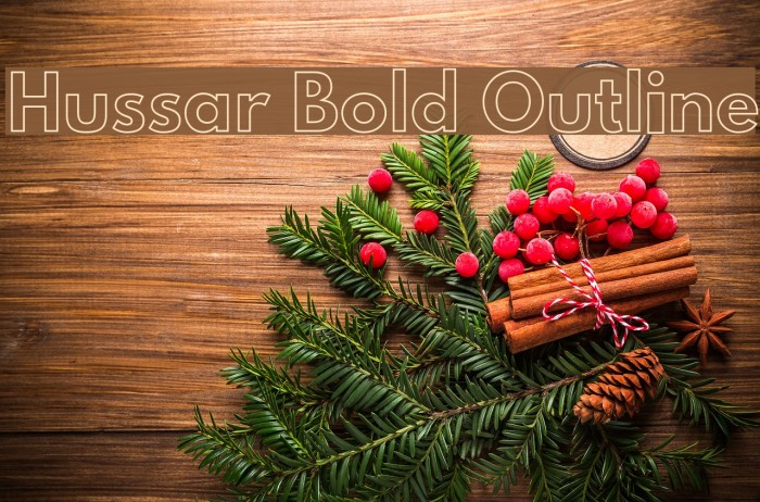 Hussar Bold Outline Font examples