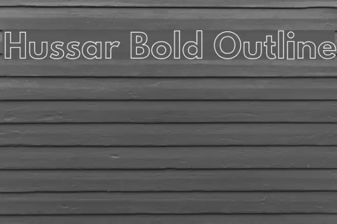 Hussar Bold Outline Polices examples