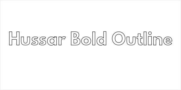 Hussar Bold Outline Logo