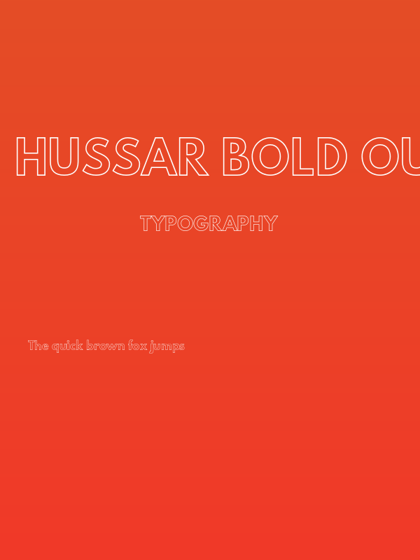 Hussar Bold Outline Poster