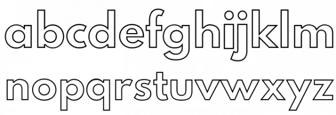 Hussar Bold Outline Polices MINUSCULES