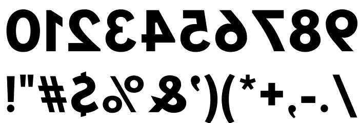 Hussar Bold Reversed Font OTHER CHARS