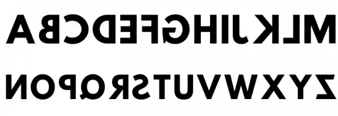 Hussar Bold Reversed フォント 大文字