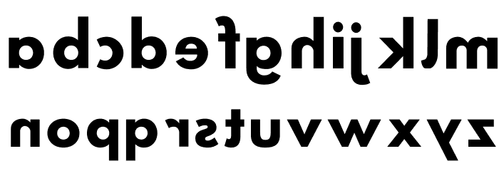 Hussar Bold Reversed Font LOWERCASE