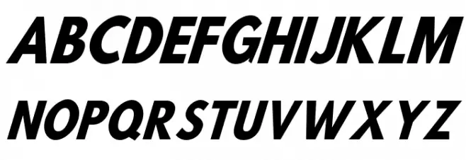 Hussar Bold SuperCondensed Oblique Three Шрифта ВЕРХНИЙ
