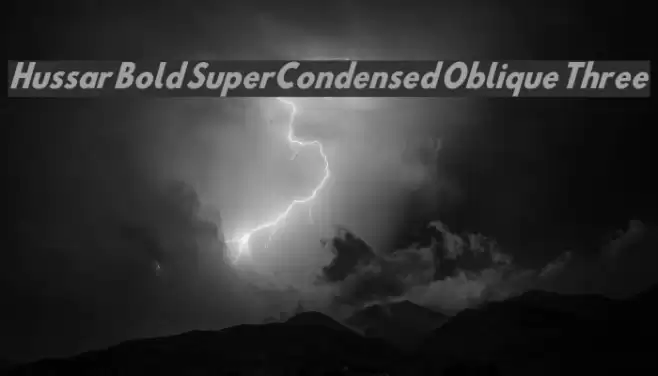 Hussar Bold SuperCondensed Oblique Three  examples