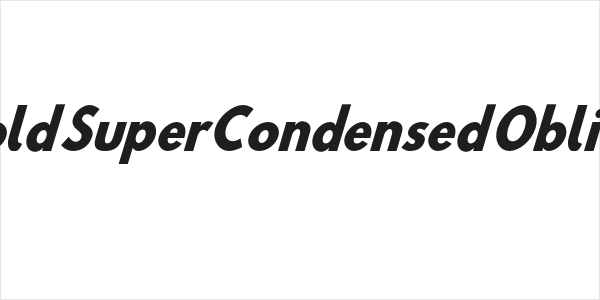 Hussar Bold SuperCondensed Oblique Three Logo